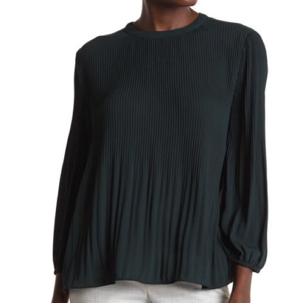 Adrianna Papell Emerald Green Blouse